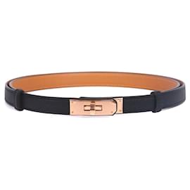 Hermès-HERMES Belts T.cm 85 Leather-Black