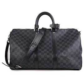 Louis Vuitton-LOUIS VUITTON Travel bags T.  Leather-Black