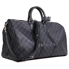 Louis Vuitton-LOUIS VUITTON Travel bags T.  Leather-Black