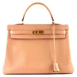 Hermès-HERMES Handbags T.  Leather-Pink
