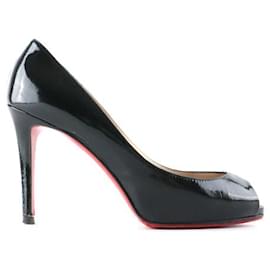 Christian Louboutin-CHRISTIAN LOUBOUTIN Talons T.EU 36.5 Cuir-Noir
