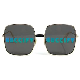 Gucci-GUCCI Sunglasses T.  Metal-Golden