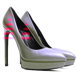 Saint Laurent-SAINT LAURENT Heels T.EU 38.5 Leather-Purple