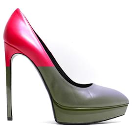 Saint Laurent-SAINT LAURENT Heels T.EU 38.5 Leather-Purple