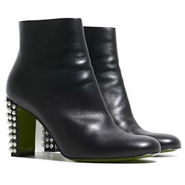Christian Louboutin-CHRISTIAN LOUBOUTIN Talons T.EU 38.5 Cuir-Noir