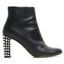 Christian Louboutin-CHRISTIAN LOUBOUTIN Talons T.EU 38.5 Cuir-Noir