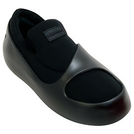 Salvatore Ferragamo Mocassini Lunar Slip On in neoprene / gomma nera Ferragamo Nero