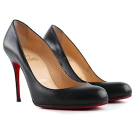 Christian Louboutin-CHRISTIAN LOUBOUTIN Heels T.EU 36.5 Leather-Black