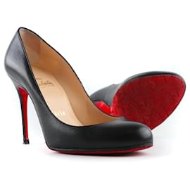Christian Louboutin-CHRISTIAN LOUBOUTIN Heels T.EU 36.5 Leather-Black