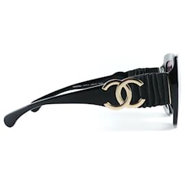 Chanel-CHANEL Sunglasses T.  Metal-Black