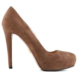 Prada-PRADA Heels T.EU 37 Leather-Brown