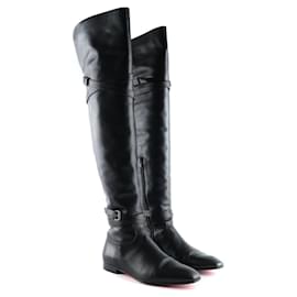 Christian Louboutin-CHRISTIAN LOUBOUTIN Boots T.EU 38 Leather-Black