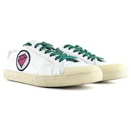 Saint Laurent-SAINT LAURENT Trainers T.EU 38.5 Leather-White