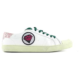 Saint Laurent-SAINT LAURENT Trainers T.EU 38.5 Leather-White