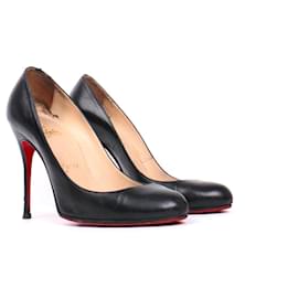 Christian Louboutin-CHRISTIAN LOUBOUTIN Heels T.EU 36.5 Leather-Black