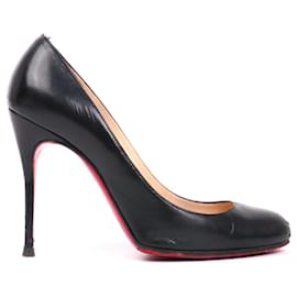 Christian Louboutin-CHRISTIAN LOUBOUTIN Talons T.EU 36.5 Cuir-Noir