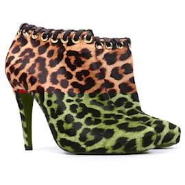 Christian Louboutin-Bottines CHRISTIAN LOUBOUTIN T.EU 38 Cuir-Marron