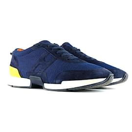 Hermès-HERMES Trainers T.EU 41 Leather-Navy blue