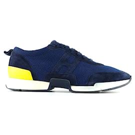 Hermès-HERMES Trainers T.EU 41 Leather-Navy blue