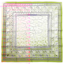 Hermès-Hermès Carré 90 "CHASSE en INDE" 100% Silk Scarf in Orange-Orange