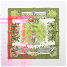 Hermès-Hermès Carré 90 "SANSSOUCY" 100% Silk Scarf in Red-Red