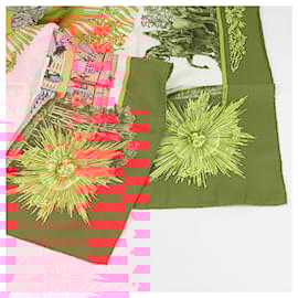 Hermès-Hermès Carré 90 "SANSSOUCY" 100% Silk Scarf in Red-Red