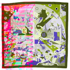 Hermès-Hermès Carré 90 "CA DECOIFFE" 100% Silk Scarf in Red-Red
