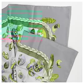 Hermès-Hermès Carré 90 "COUVEE D'HERMES" 100% Silk Scarf in Green-Green
