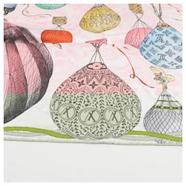 Louis Vuitton-Louis Vuitton "up AND away" M77661 100% Silk Scarf in Pink GM1213-Pink