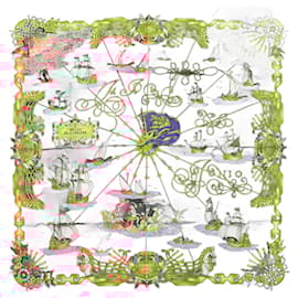 Hermès-Hermès Carré 90 "VOILES DE LUMIERE" 100% Silk Scarf in Black-Black