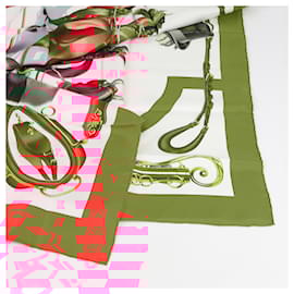 Hermès-Hermès Carré 90 "ATTELAGE EN ARBALETE" 100% Silk Scarf in Red-Red
