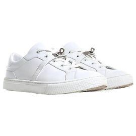 Hermès HERMES Trainer T.EU 39 Leder Weiß