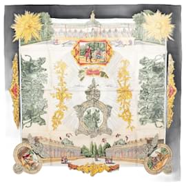 Hermès-Hermès Carré 90 "SANSSOUCY " 100% Silk Scarf in Black-Black