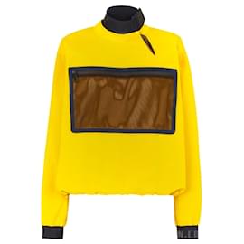 Fendi-FENDI Jackets T.International S Leather-Yellow