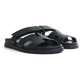 Hermès-HERMES Sandals T.EU 36 Leather-Black