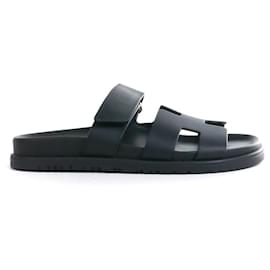 Hermès-HERMES Sandals T.EU 36 Leather-Black