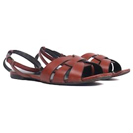 Saint Laurent-SAINT LAURENT Sandals T.EU 40 Leather-Brown