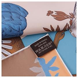 Hermès-HERMES Silk handkerchief T.  Silk-Brown