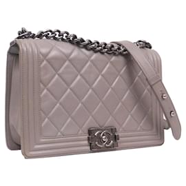 Chanel-CHANEL Handbags T.  Leather-Grey