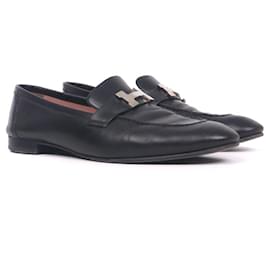 Hermès-HERMES Flats T.EU 40.5 Leather-Black