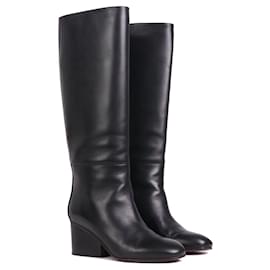 Hermès-HERMES Boots T.EU 37 Leather-Black