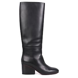 Hermès-HERMES Boots T.EU 37 Leather-Black