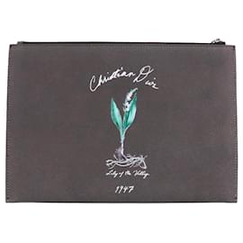 Dior-DIOR Clutch bags T.  Leather-Grey