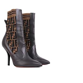Fendi-FENDI Ankle boots T.EU 38 Leather-Brown