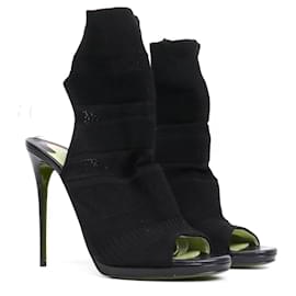 Christian Louboutin-CHRISTIAN LOUBOUTIN Talons T.EU 40.5 Tissu-Noir