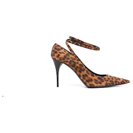 Saint Laurent-SAINT LAURENT Heels T.EU 36.5 Suede-Brown