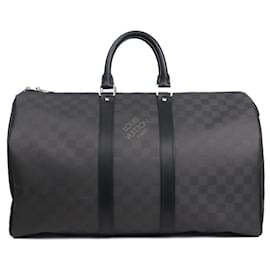 Louis Vuitton-LOUIS VUITTON Travel bags T.  Leather-Black