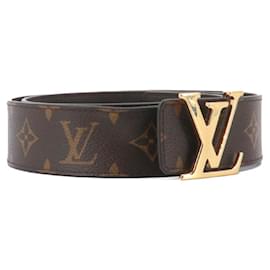 Louis Vuitton-Ceinture LOUIS VUITTON T.cm 90 en tissu-Marron
