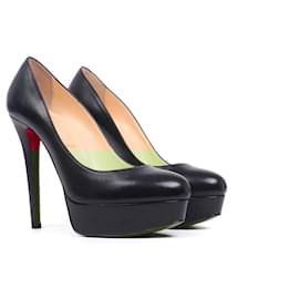 Christian Louboutin-CHRISTIAN LOUBOUTIN Talons T.EU 36.5 Cuir-Noir