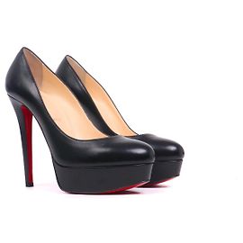 Christian Louboutin LOUBOUTIN - Louboutin Bianca pumps in black smooth leather (size 36.5) Black